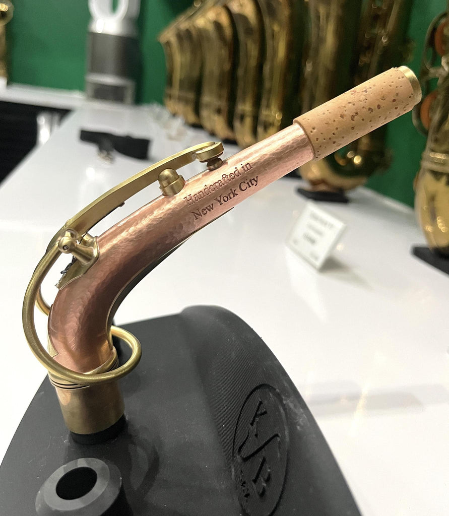 Vanguard Hand Hammered Copper Raw Brushed Alto KB Sax Neck
