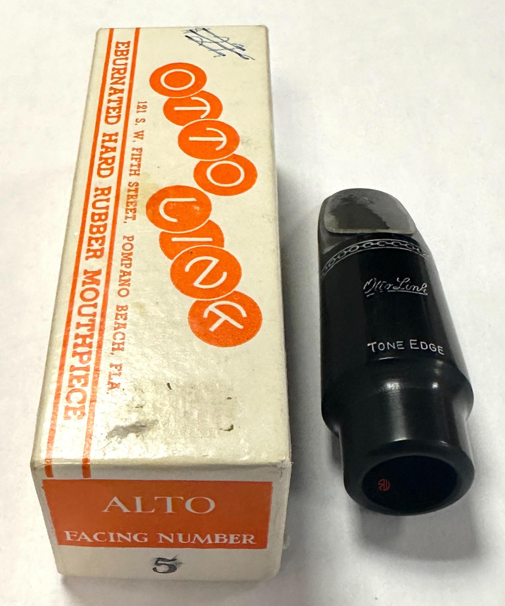 Vintage Early Babbitt Otto Link Hard Rubber Alto Mouthpiece 5