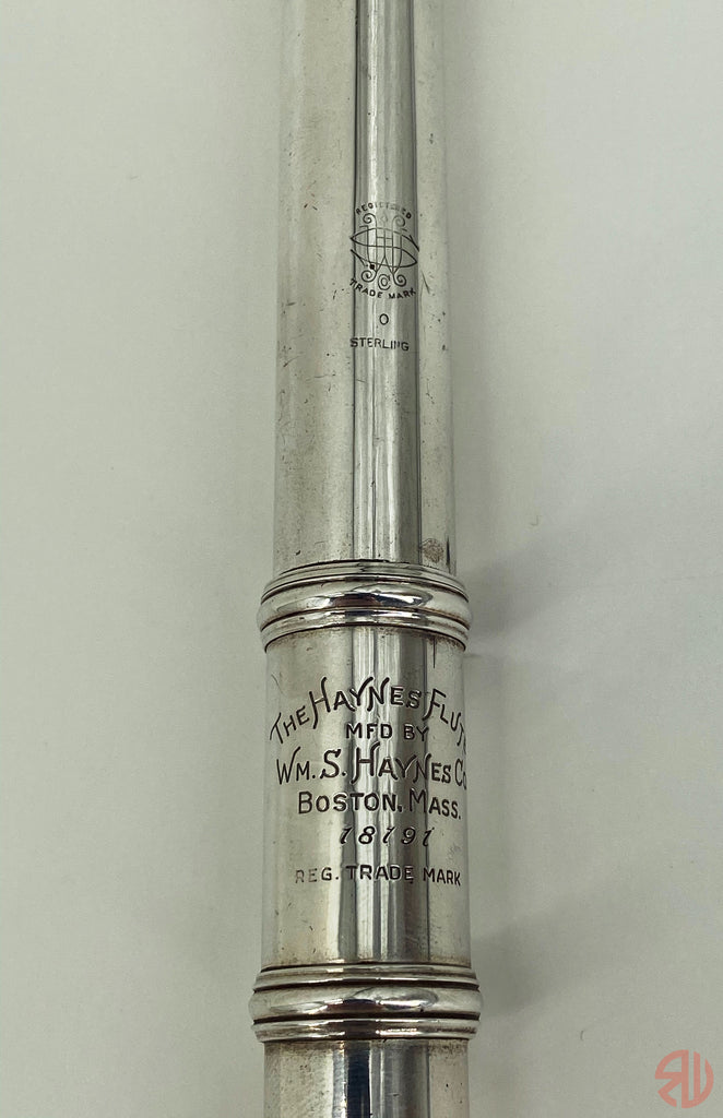 Haynes Solid Silver Closed Holed Flute #18,XXX JO